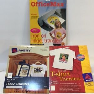 Iron on T shirt transfers, 28 sheets inkjet compatible